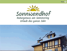 Tablet Screenshot of hotel-sonnwendhof.at